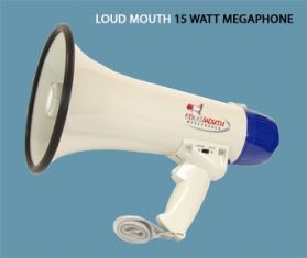 LM-15 Megaphone Bullhorn 15-Watt 600 Yard Range Siren Volume Control